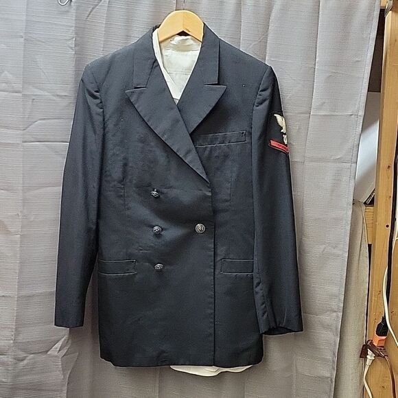 USCG US COAST GUARD PETTY OFFICER E4-6 MUSICIAN BLUE SERGE SLEEVE RANK RATE #8 - Picture 1 of 15